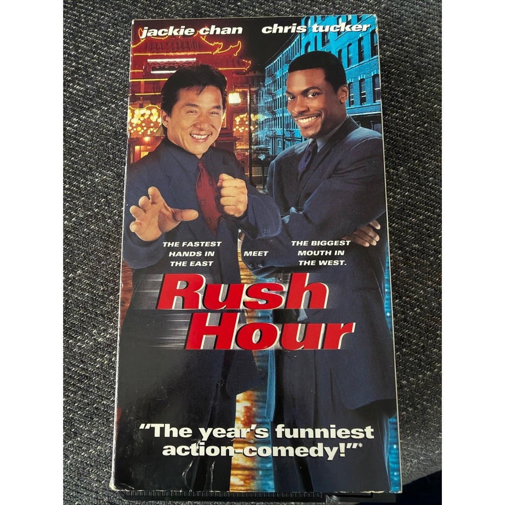 Action Comedy Jackie Chan Chris Tucker Rush Hour, VHS Pg-13 97 minutes Color